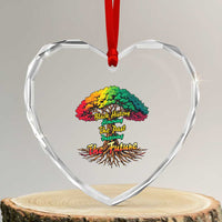 Black History Month Quote Heart Crystal Glass Ornament Inspiring The Future Honoring The Past - Wonder Print Shop