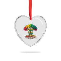 Black History Month Quote Heart Crystal Glass Ornament Inspiring The Future Honoring The Past - Wonder Print Shop