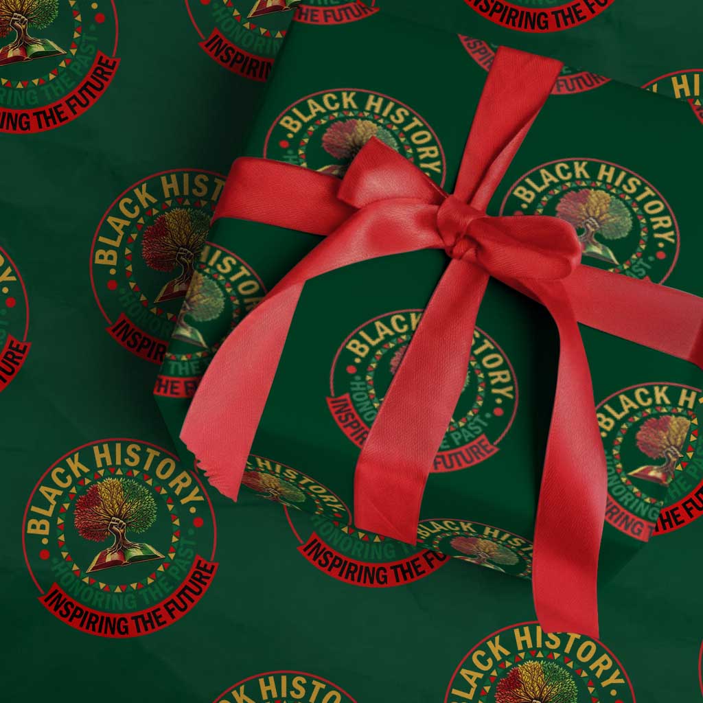 Black History Month Quote Wrapping Paper Roll Honoring The Past Inspiring The Future Gift - Wonder Print Shop