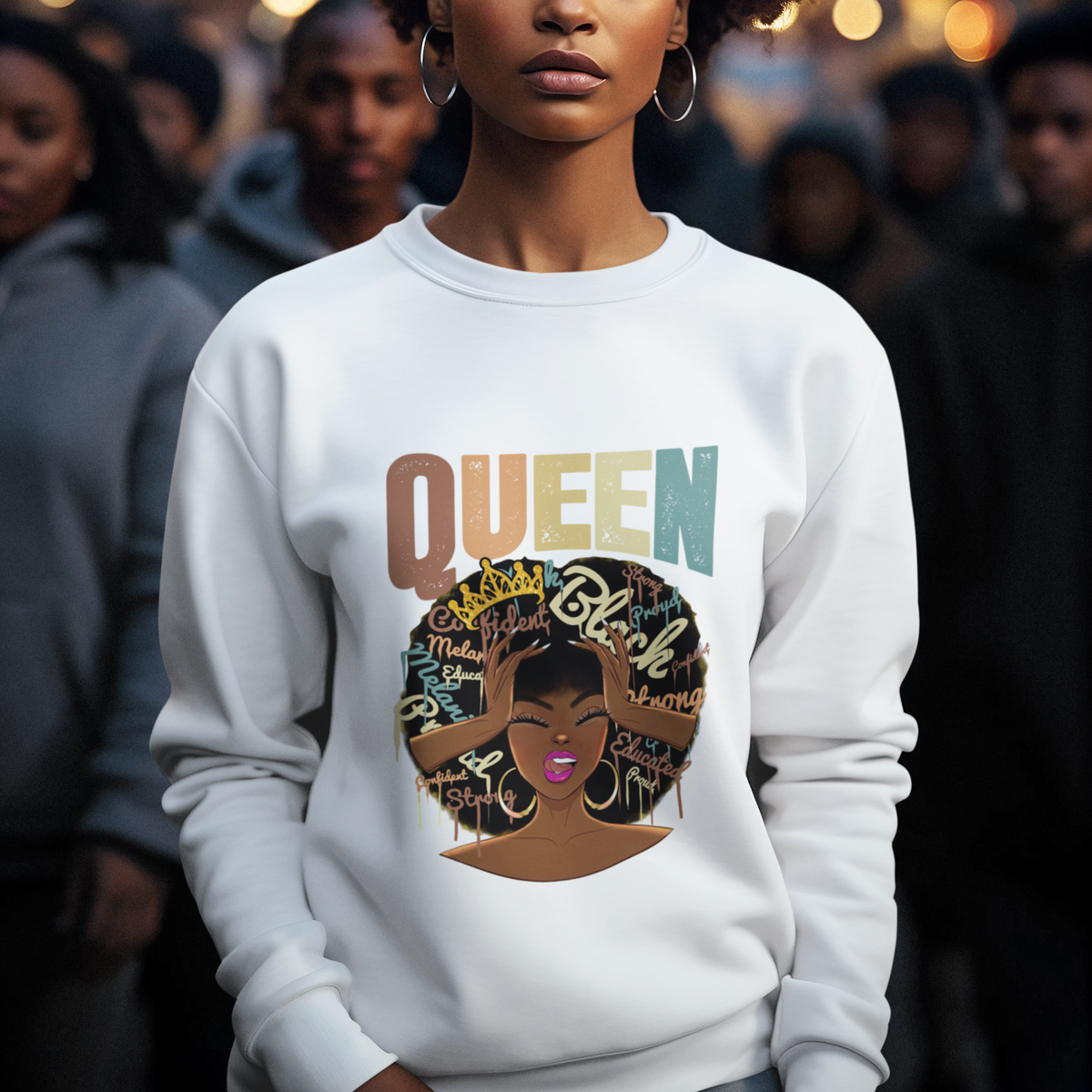Educated Strong Black Queen African Americans Sweatshirt - Wonder Print Shop