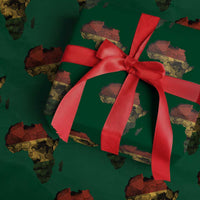 Black History Month Wrapping Paper Roll Pan African Africa Map Black Pride - Wonder Print Shop