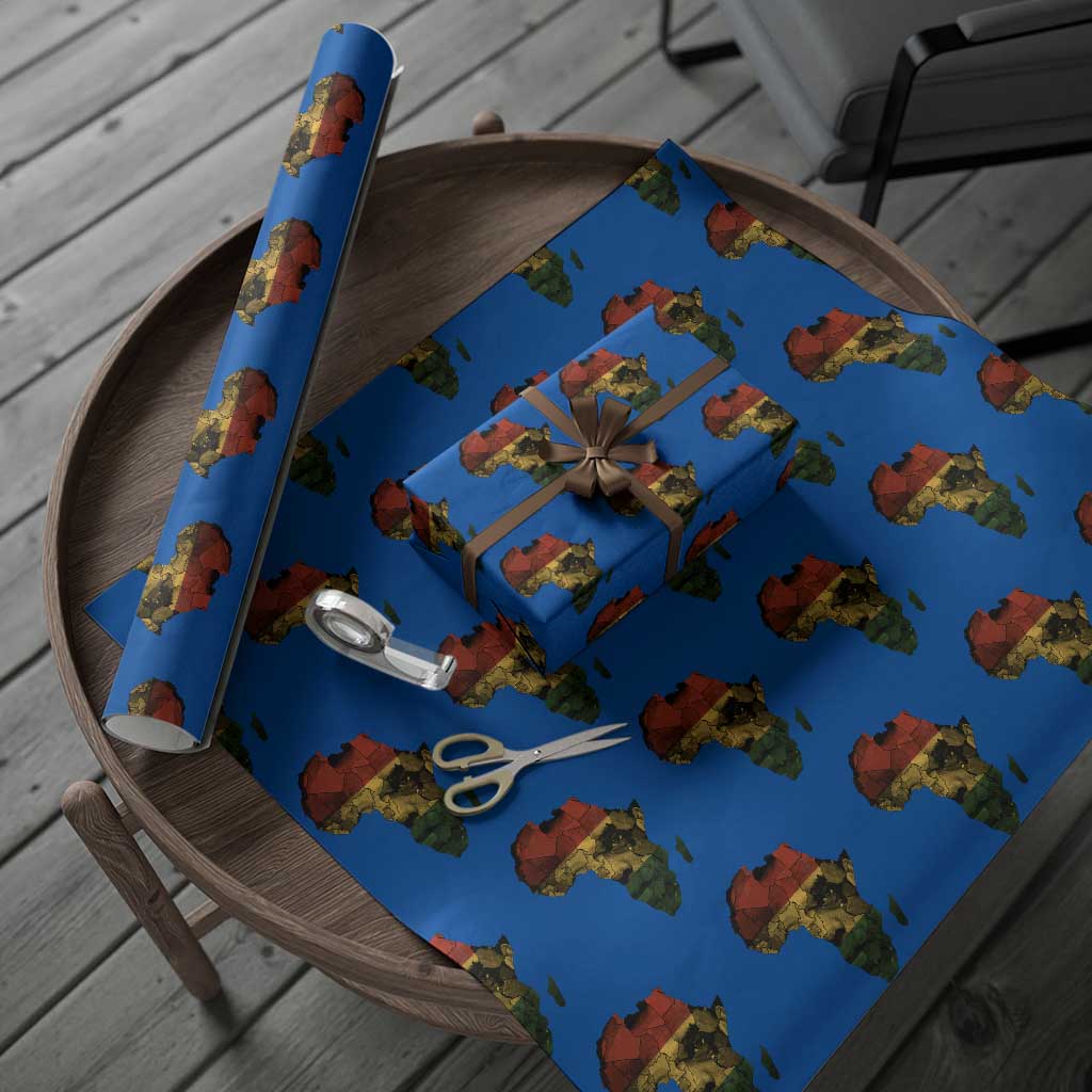 Black History Month Wrapping Paper Roll Pan African Africa Map Black Pride - Wonder Print Shop