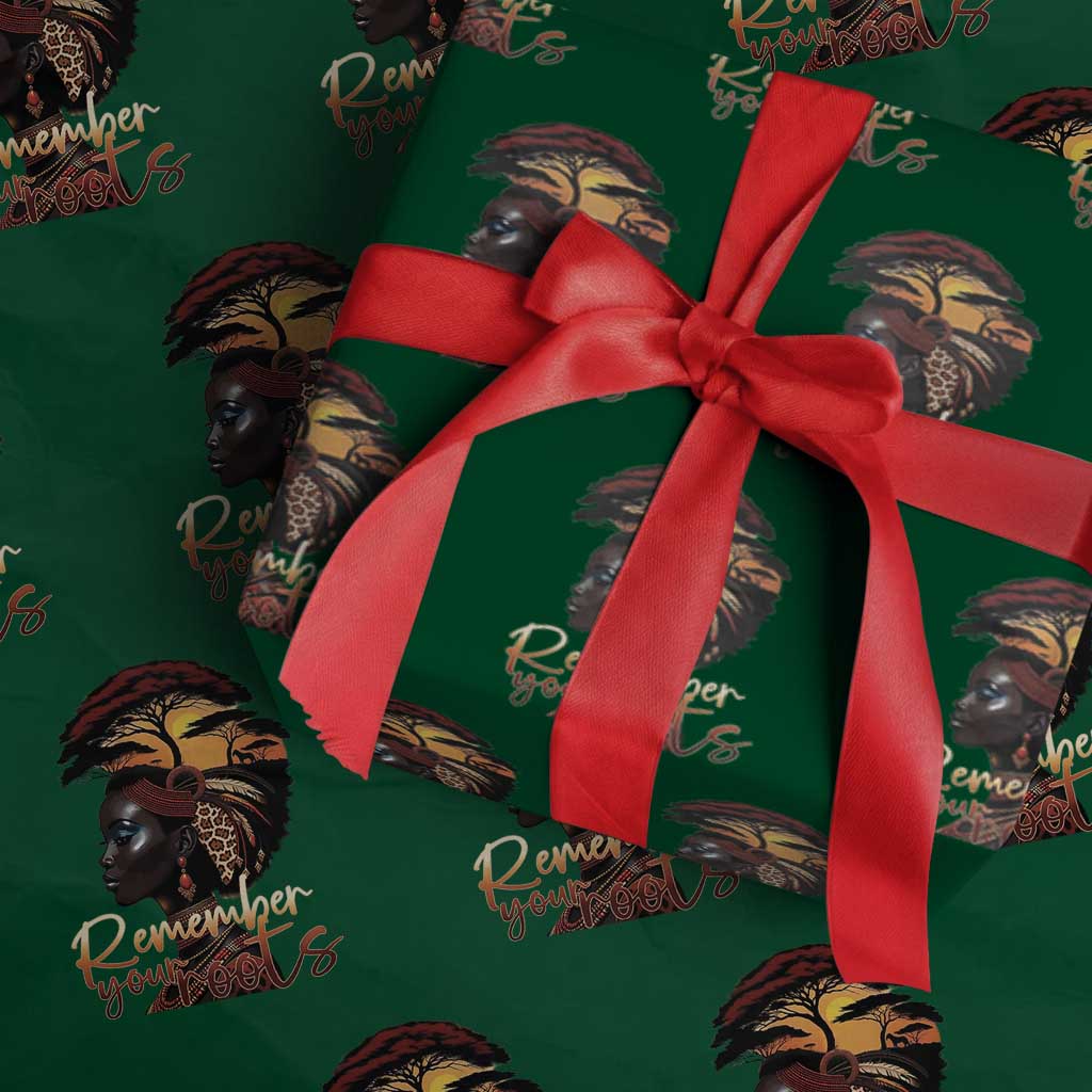 Black History Month Wrapping Paper Roll Remember Your Roots African Safari