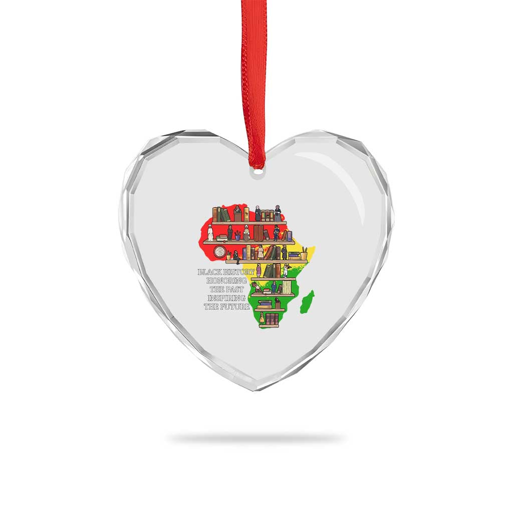 Black History Teacher Heart Crystal Glass Ornament Black History Honoring The Past Inspiring The Future