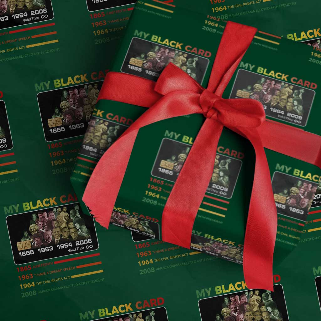 Black History Wrapping Paper Roll My Black Card Greatest African American Leaders