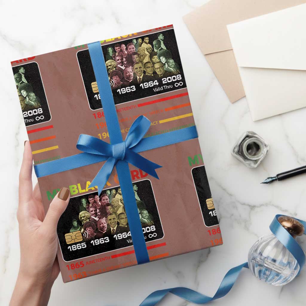 Black History Wrapping Paper Roll My Black Card Greatest African American Leaders