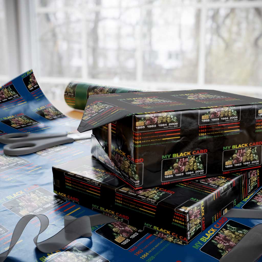 Black History Wrapping Paper Roll My Black Card Greatest African American Leaders