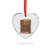 Black Inventors Heart Crystal Glass Ornament Afro African Melanin Black History Month Juneteenth
