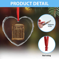 Black Inventors Heart Crystal Glass Ornament Afro African Melanin Black History Month Juneteenth