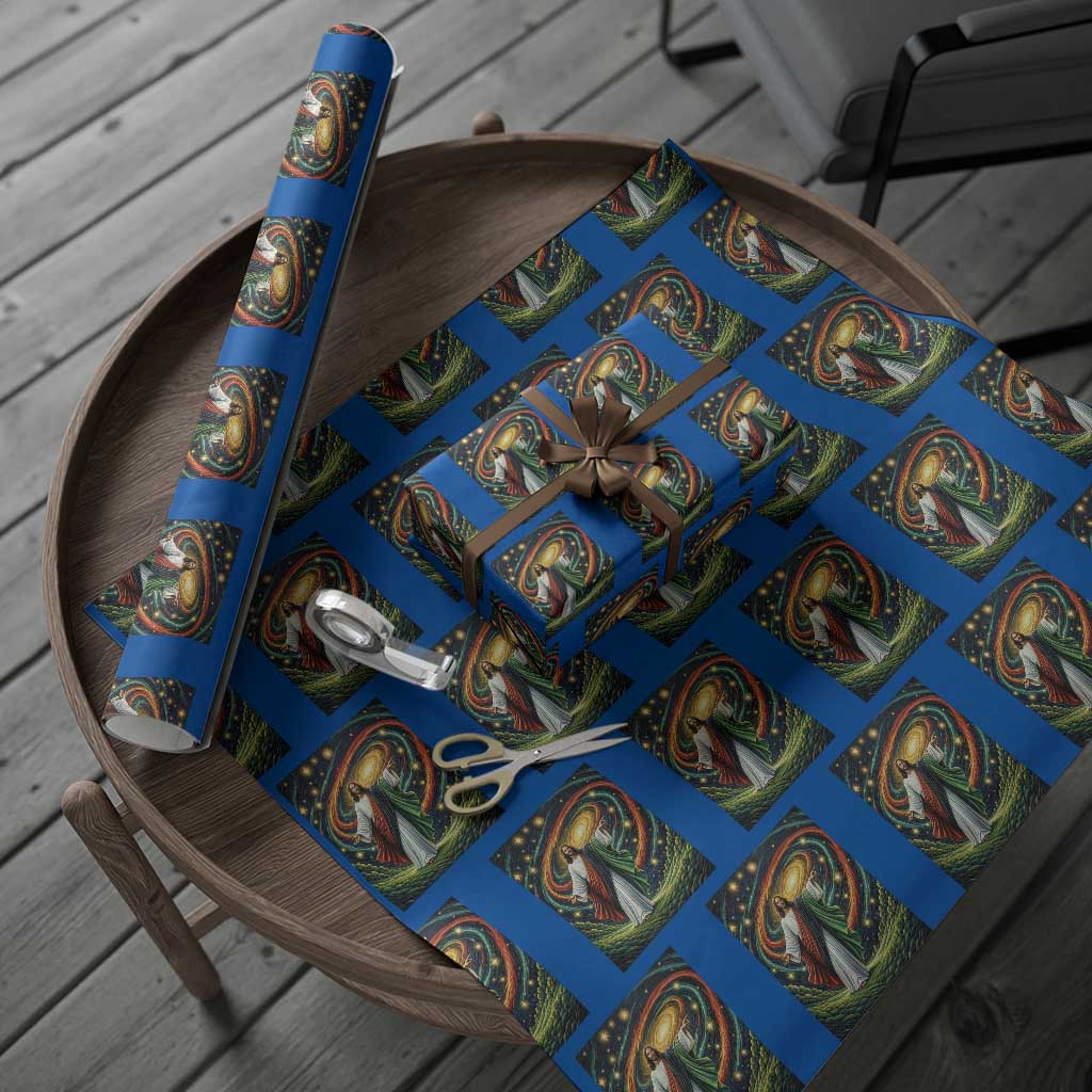 Black Jesus Juneteenth Wrapping Paper Roll African American Christian Pride