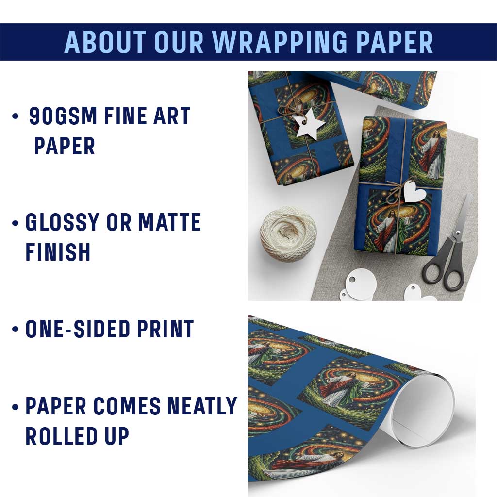 Black Jesus Juneteenth Wrapping Paper Roll African American Christian Pride