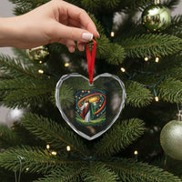 Black Jesus Juneteenth Heart Crystal Glass Ornament African American Christian Pride