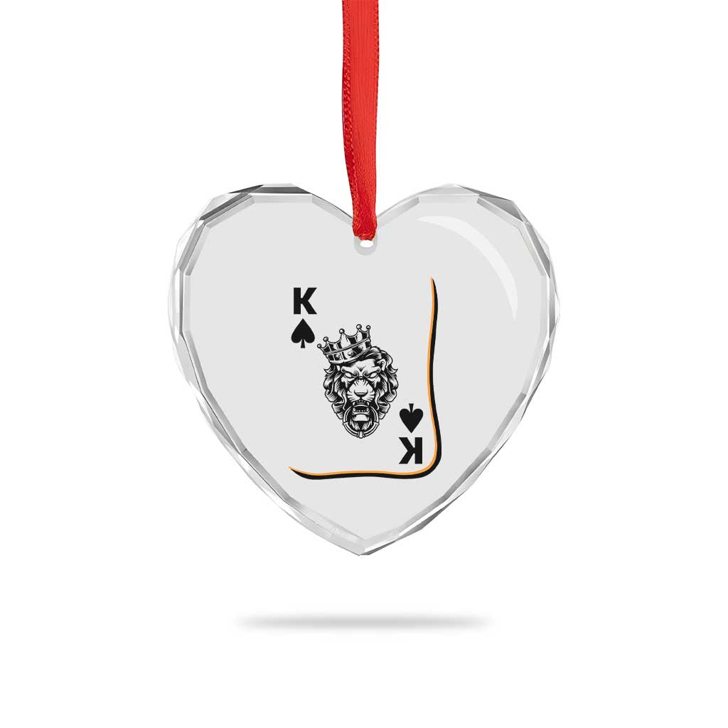 Black King Lion Heart Crystal Glass Ornament African American Black History Month Gift - Wonder Print Shop