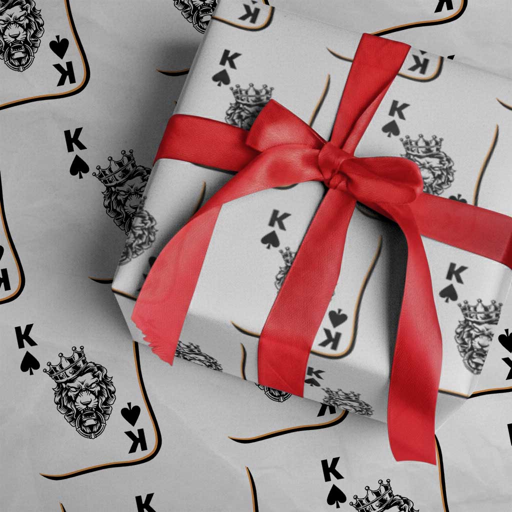 Black King Lion Wrapping Paper Roll African American Black History Month Gift - Wonder Print Shop