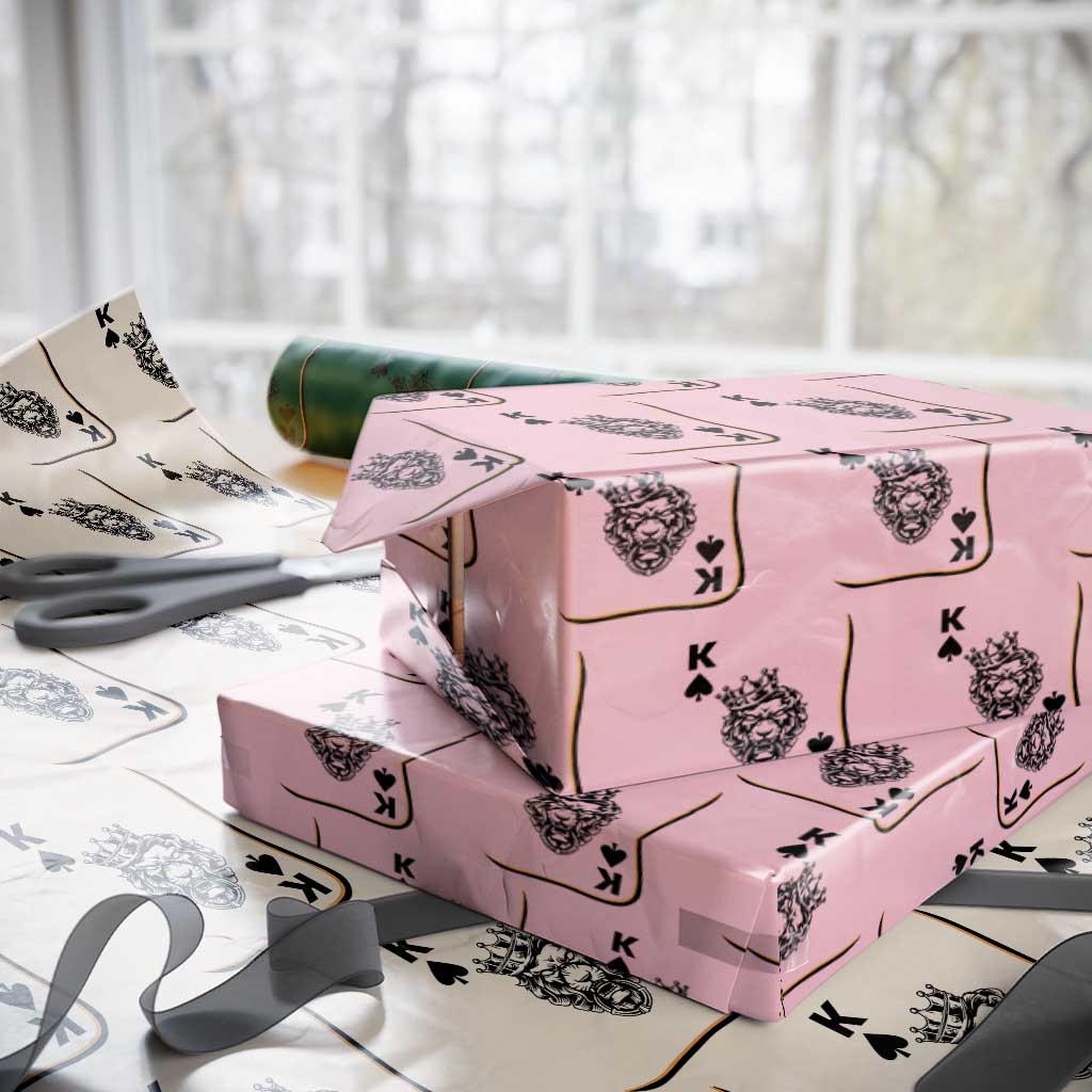 Black King Lion Wrapping Paper Roll African American Black History Month Gift - Wonder Print Shop