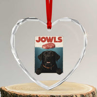 Black Labrador Retriever Heart Crystal Glass Ornament Funny Jowls Horror Dog Poster - Wonder Print Shop