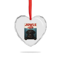 Black Labrador Retriever Heart Crystal Glass Ornament Funny Jowls Horror Dog Poster - Wonder Print Shop