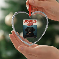 Black Labrador Retriever Heart Crystal Glass Ornament Funny Jowls Horror Dog Poster - Wonder Print Shop
