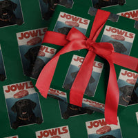Black Labrador Retriever Wrapping Paper Roll Funny Jowls Horror Dog Poster - Wonder Print Shop