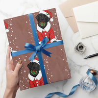 Black Labrador Santa Wrapping Paper Roll Funny Xmas Dog Lover Gift - Wonder Print Shop