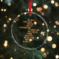 Black Leader History Melanin African American Pride Crystal Glass Ornament - Wonder Print Shop