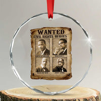 Black Leaders Crystal Glass Ornament Wanted Civil Rights Heroes MLK Malcolm X Web John Lewis