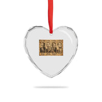 Black Leaders Heart Crystal Glass Ornament Be Strong Be Brave Be Humble Be Badass African American History Month