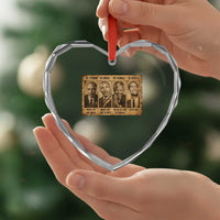 Black Leaders Heart Crystal Glass Ornament Be Strong Be Brave Be Humble Be Badass African American History Month