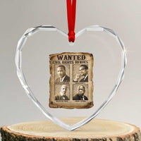 Black Leaders Heart Crystal Glass Ornament Wanted Civil Rights Heroes MLK Malcolm X Web John Lewis