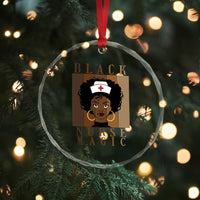 Black Nurse Magic Crystal Glass Ornament Black History Month Nurse Gift - Wonder Print Shop
