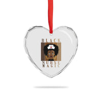 Black Nurse Magic Heart Crystal Glass Ornament Black History Month Nurse Gift - Wonder Print Shop