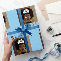 Black Nurse Magic Wrapping Paper Roll Black History Month Nurse Gift - Wonder Print Shop