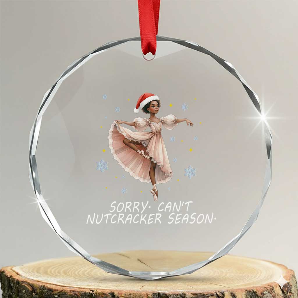 Black Nutcracker Ballet Christmas Crystal Glass Ornament - Wonder Print Shop