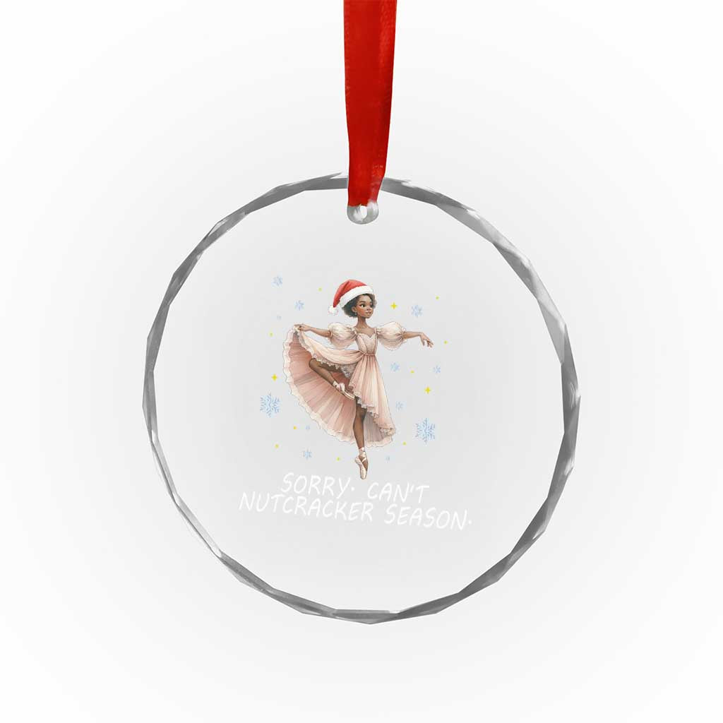 Black Nutcracker Ballet Christmas Crystal Glass Ornament - Wonder Print Shop