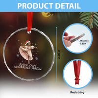 Black Nutcracker Ballet Christmas Crystal Glass Ornament - Wonder Print Shop