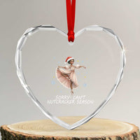 Black Nutcracker Ballet Christmas Heart Crystal Glass Ornament - Wonder Print Shop