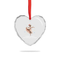 Black Nutcracker Ballet Christmas Heart Crystal Glass Ornament - Wonder Print Shop