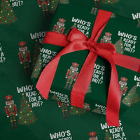 Black Nutcracker Christmas Wrapping Paper Roll Who Is Ready For A Nut - Wonder Print Shop