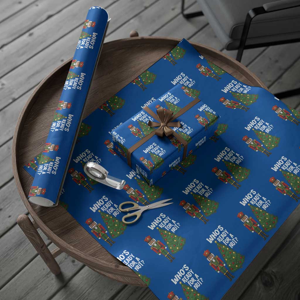 Black Nutcracker Christmas Wrapping Paper Roll Who Is Ready For A Nut - Wonder Print Shop