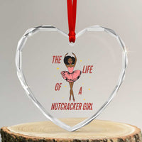 Black Nutcracker Heart Crystal Glass Ornament The Life Of A Ballet Girl - Wonder Print Shop