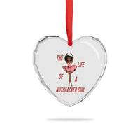 Black Nutcracker Heart Crystal Glass Ornament The Life Of A Ballet Girl - Wonder Print Shop