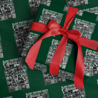 Black Panther Party Collage Wrapping Paper Roll Revolutionary Tribute to Huey P. Newton Movement Legacy - Wonder Print Shop