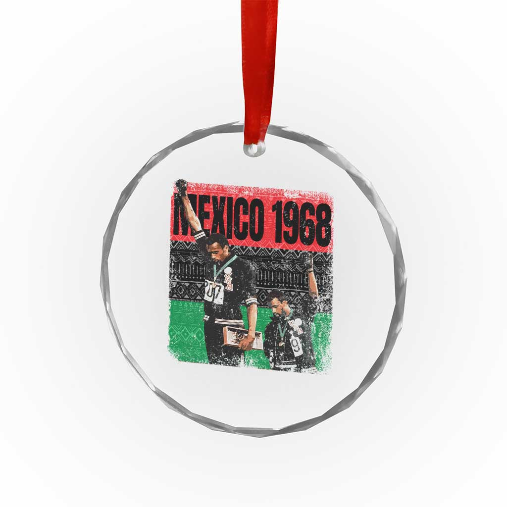 Black Power Salute 1968 Crystal Glass Ornament Black History Month Civil Rights Movement - Wonder Print Shop