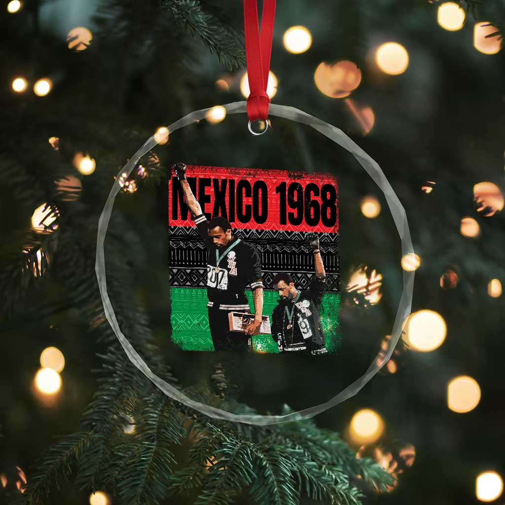 Black Power Salute 1968 Crystal Glass Ornament Black History Month Civil Rights Movement - Wonder Print Shop