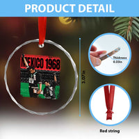 Black Power Salute 1968 Crystal Glass Ornament Black History Month Civil Rights Movement - Wonder Print Shop