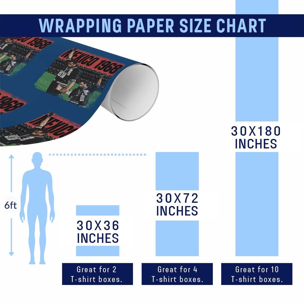 Black Power Salute 1968 Wrapping Paper Roll Black History Month Civil Rights Movement - Wonder Print Shop