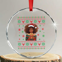 Black Queen Christmas Crystal Glass Ornament African American Girl Black Pride - Wonder Print Shop