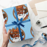 Black Santa Christmas Wrapping Paper Roll Big Nick Energy - Wonder Print Shop