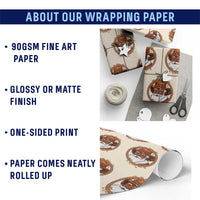 Black Santa Christmas Wrapping Paper Roll Big Nick Energy - Wonder Print Shop