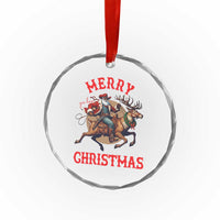 Black Santa Claus Crystal Glass Ornament African American Cowboy Christmas - Wonder Print Shop